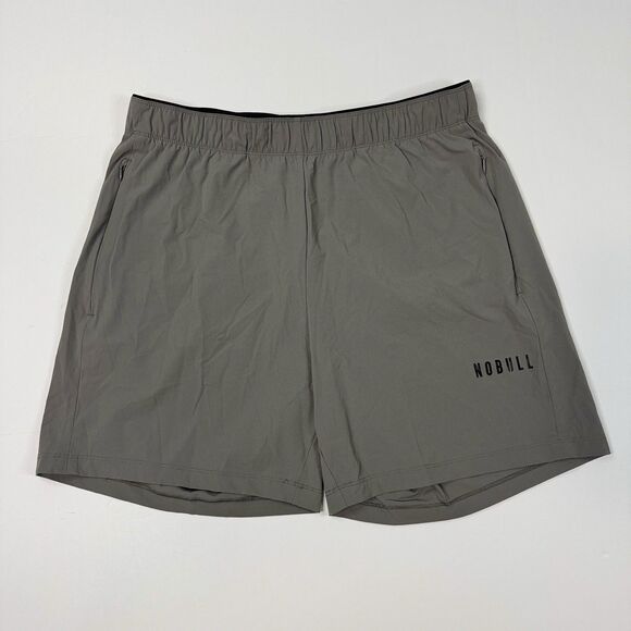 NOBULL Mens Performance Workout Shorts Gray Athletic Gym Outdoors Size M - Picture 1 of 7